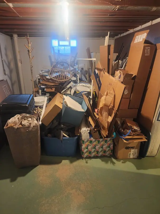 Roll-off dumpster container at job site for Concrete Dumpster Rental in Petersburg